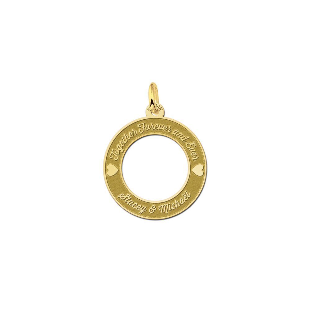 Golden Love Circle Necklace
