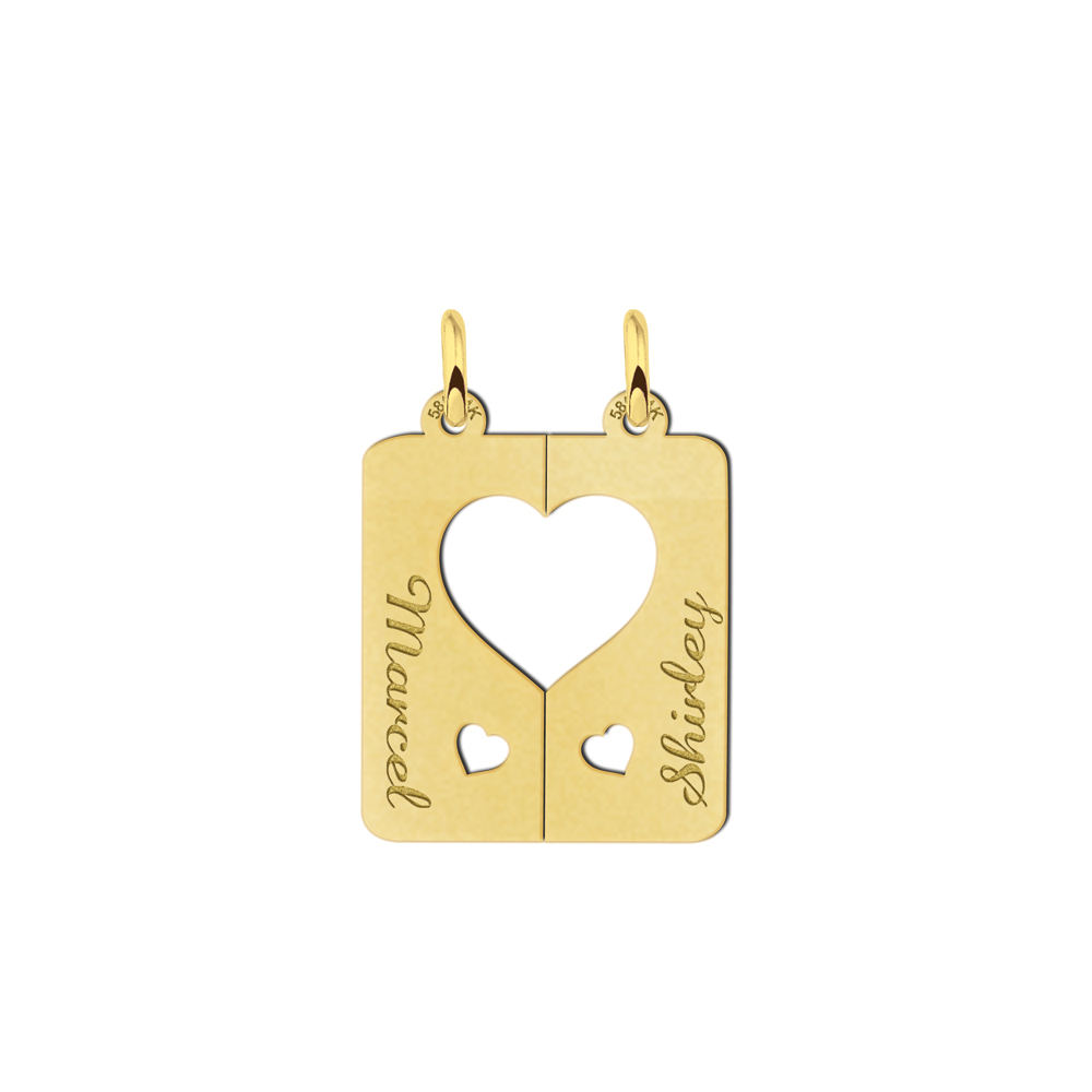Golden Interlocking Hearts Necklace
