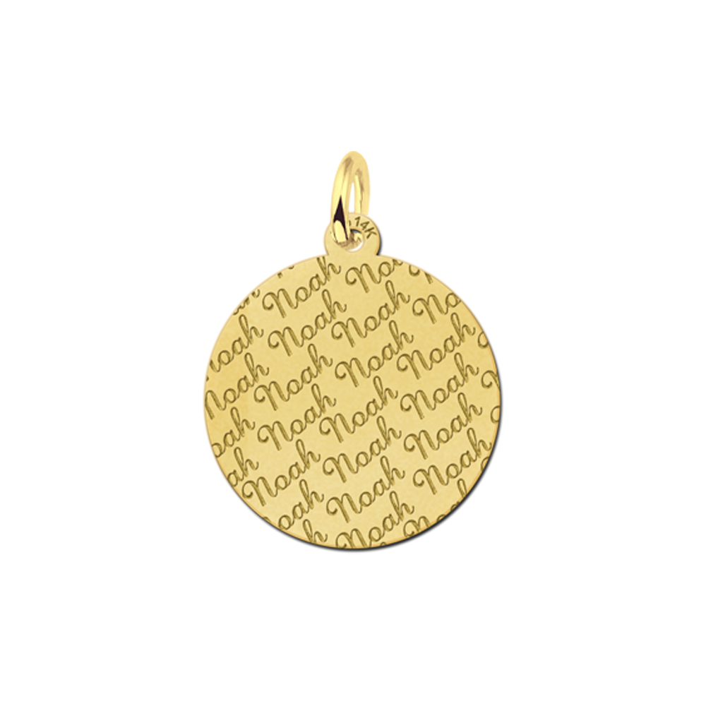 Golden pendant with name