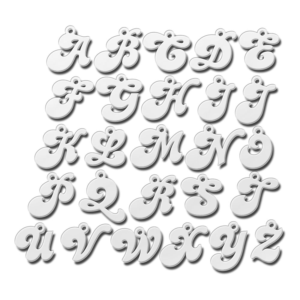 Silver Initial Pendant