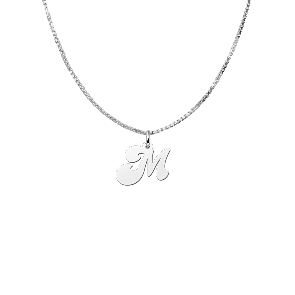 Silver Initial Pendant