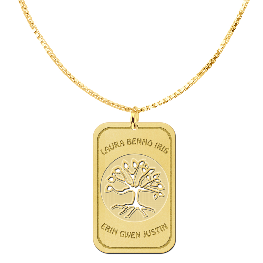 Golden Family Tree Pendant