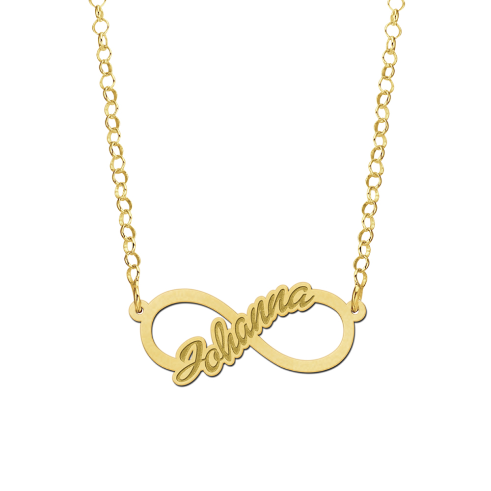 Golden children's infinity necklace