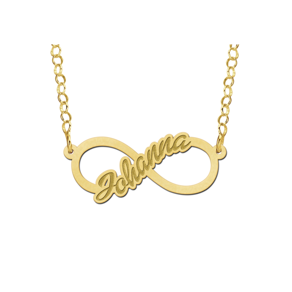 Golden children's infinity necklace