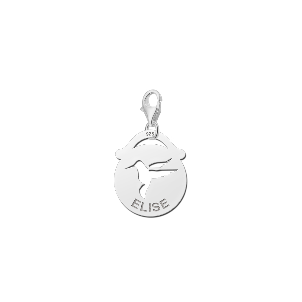 Silver Animal Charm, Round Bird