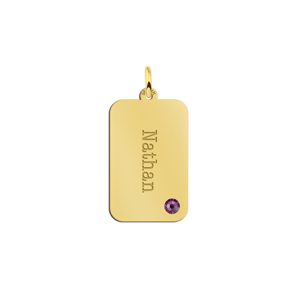 Birthstone pendant of gold