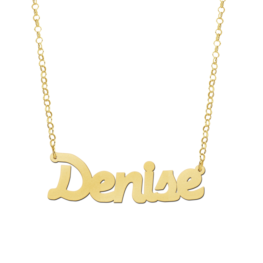 Golden Name Necklace Model Denise