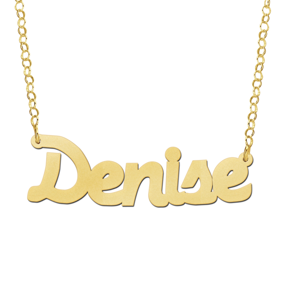 Golden Name Necklace Model Denise