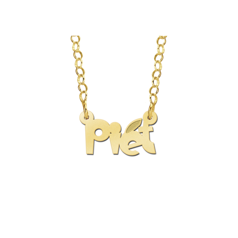 Golden Kids Name Necklace, model Piet Golden Kids Name Necklace, model Piet