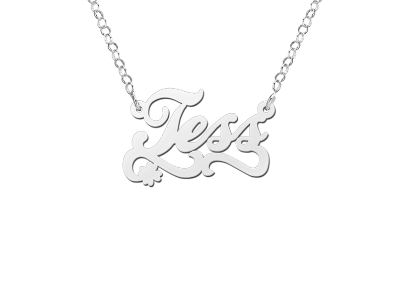 Design your own name necklace – silver