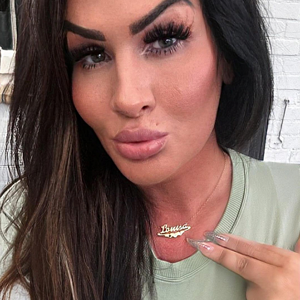 Gold-plated name necklace model Louisa