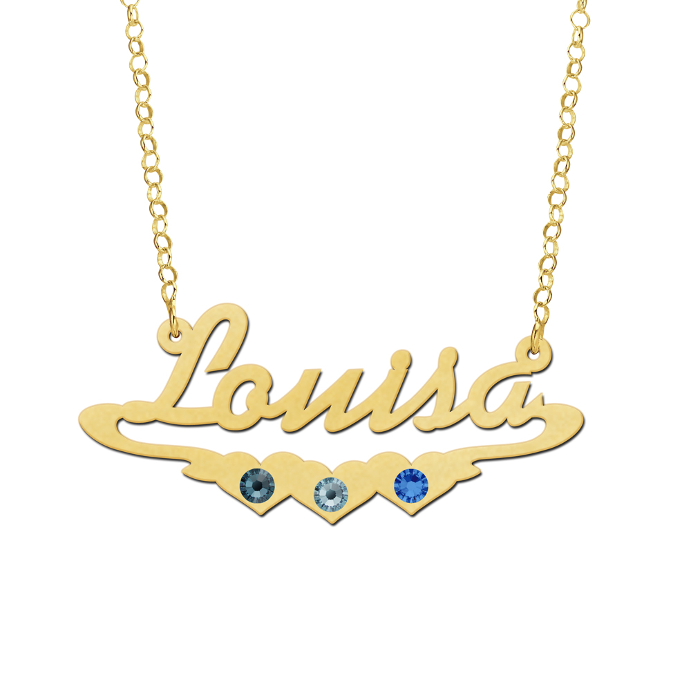 Gold-plated name necklace model Louisa