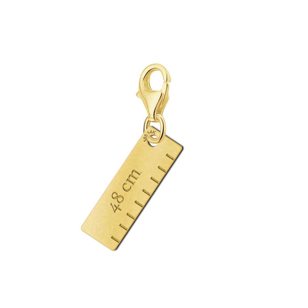 Gold baby charm ruler