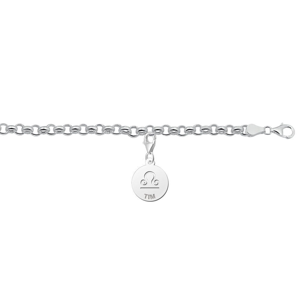 Silver Zodiac Charm, Libra