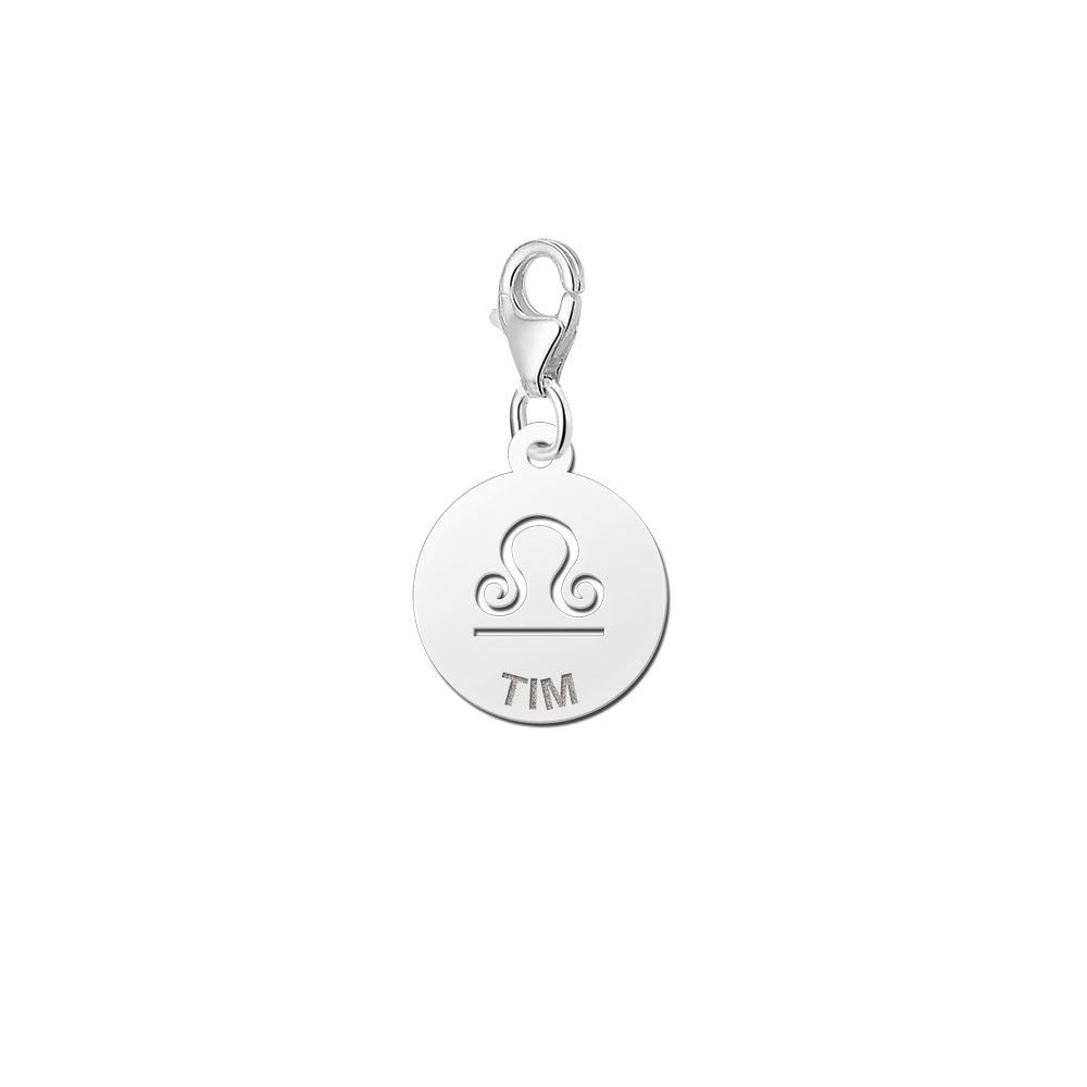 Silver Zodiac Charm, Libra