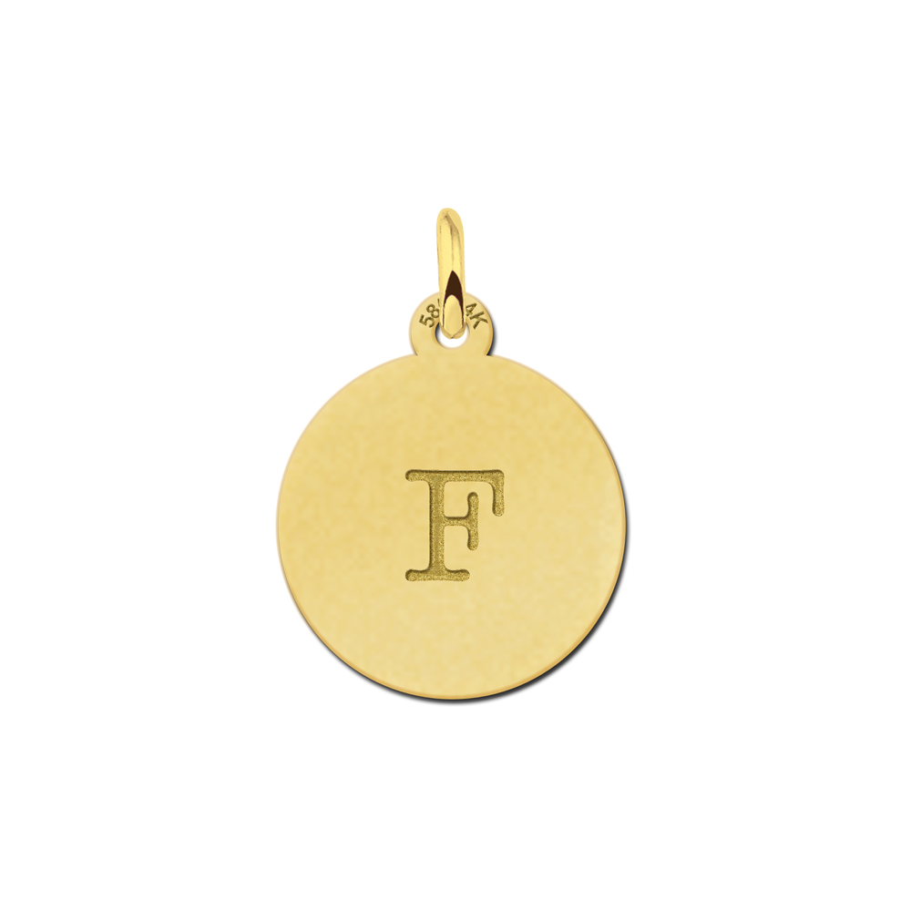 Gold necklace with letter