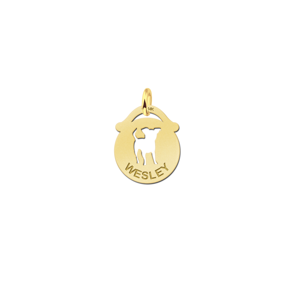 14ct Gold Namependant with Doggy