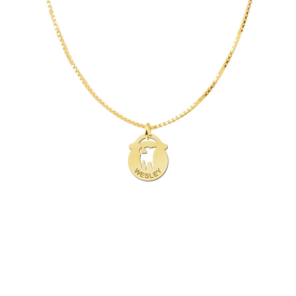 14ct Gold Namependant with Doggy