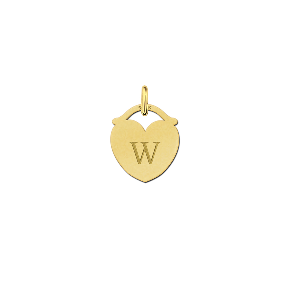 Golden necklace with an initial