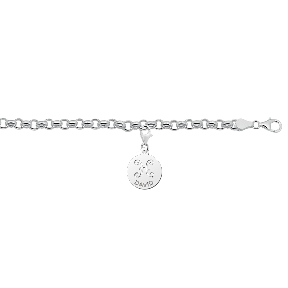 Silver Zodiac Charm, Pisces