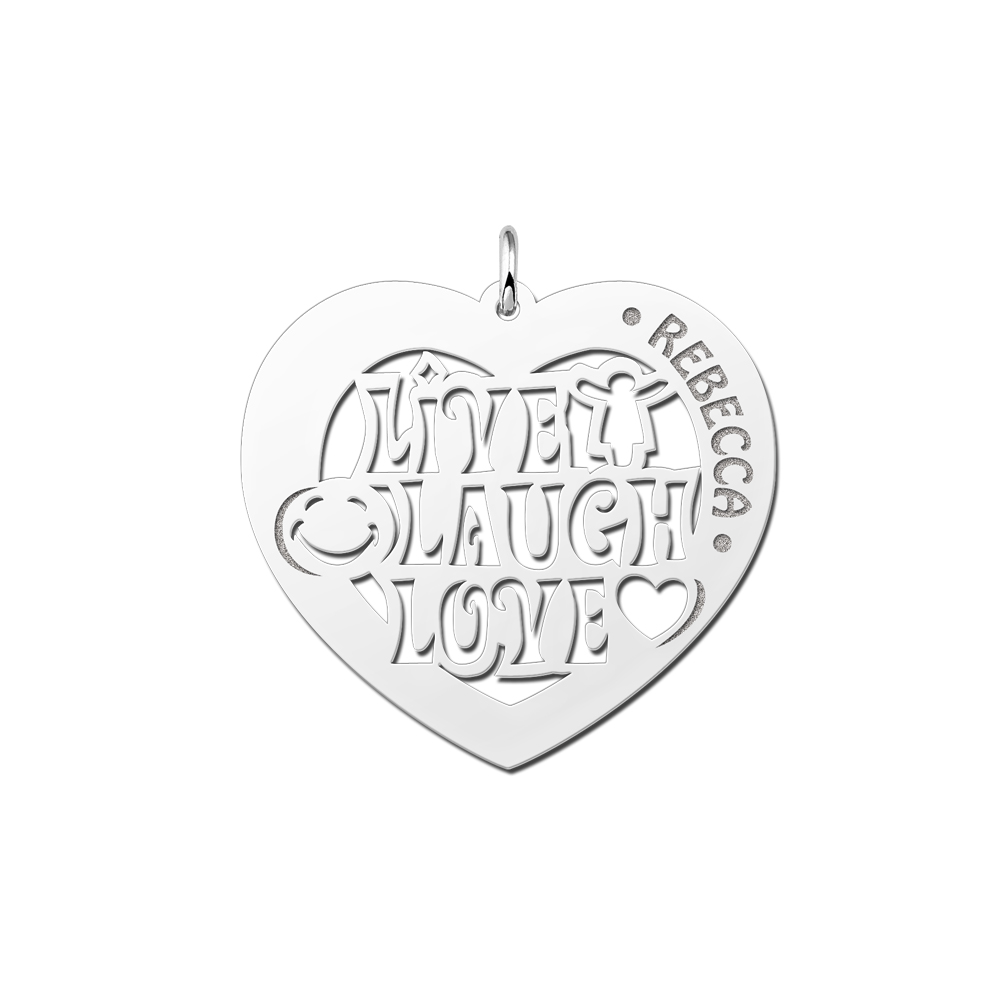 Silver namependant heart Love 60