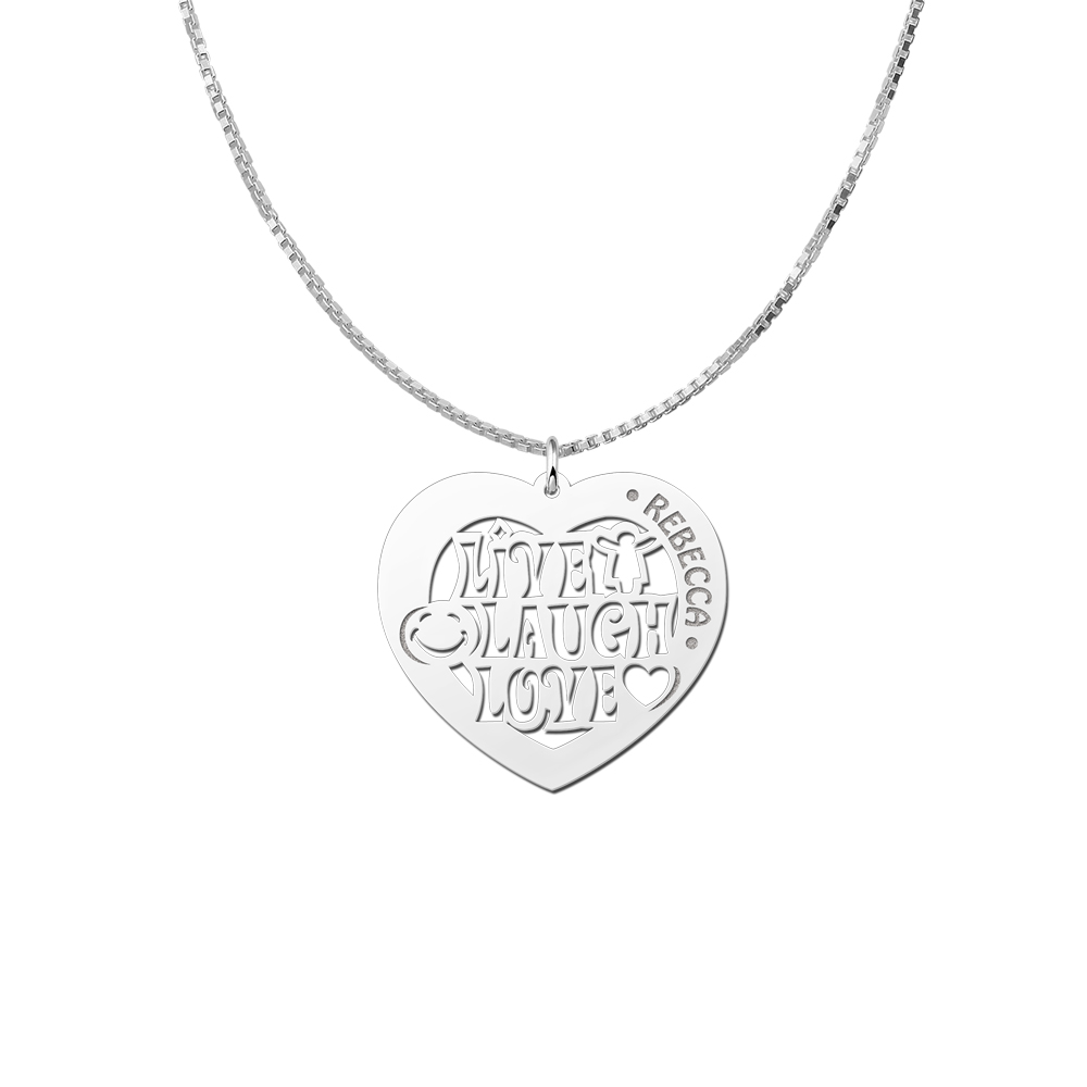 Silver namependant heart Love 60