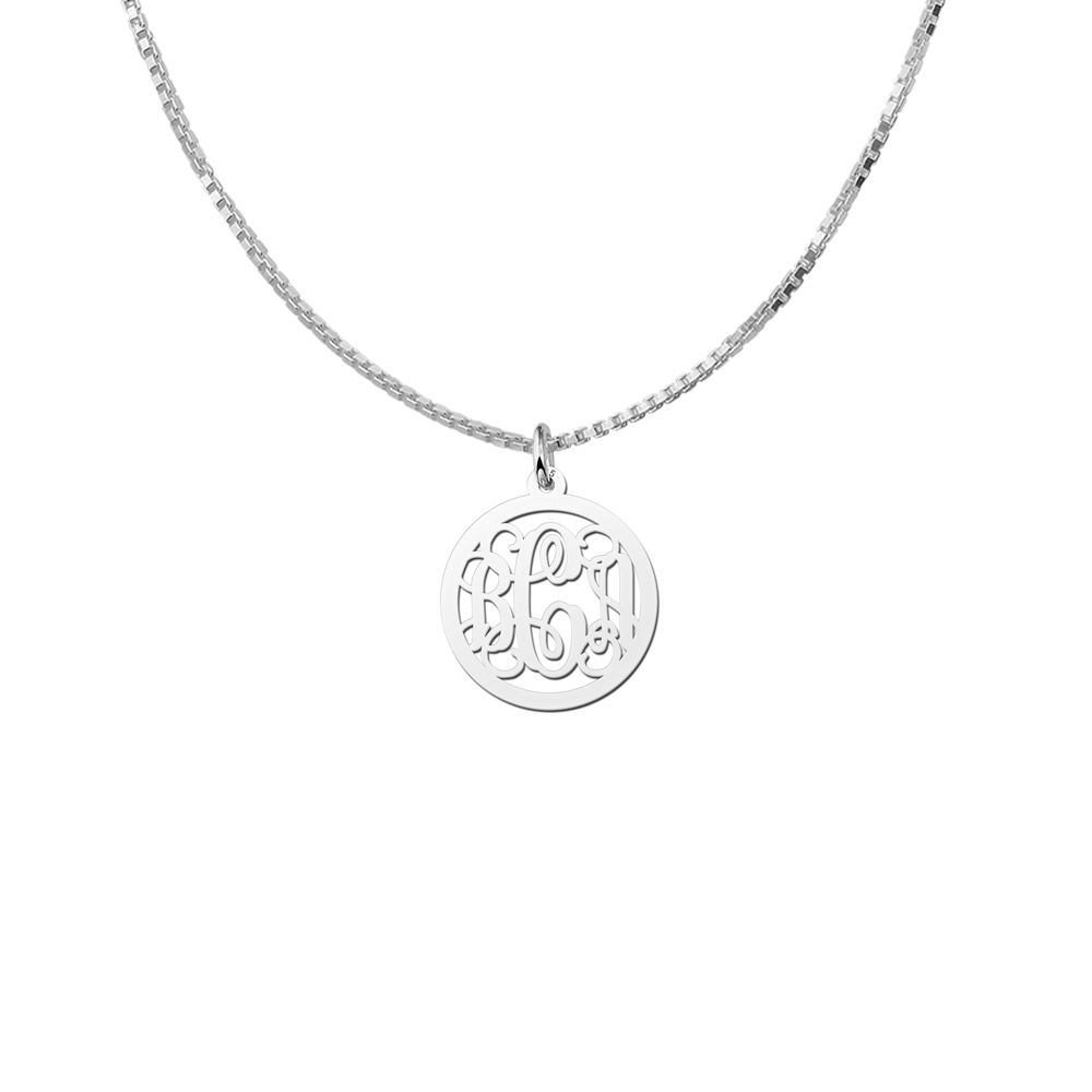 Silver Monogram Necklace, Small