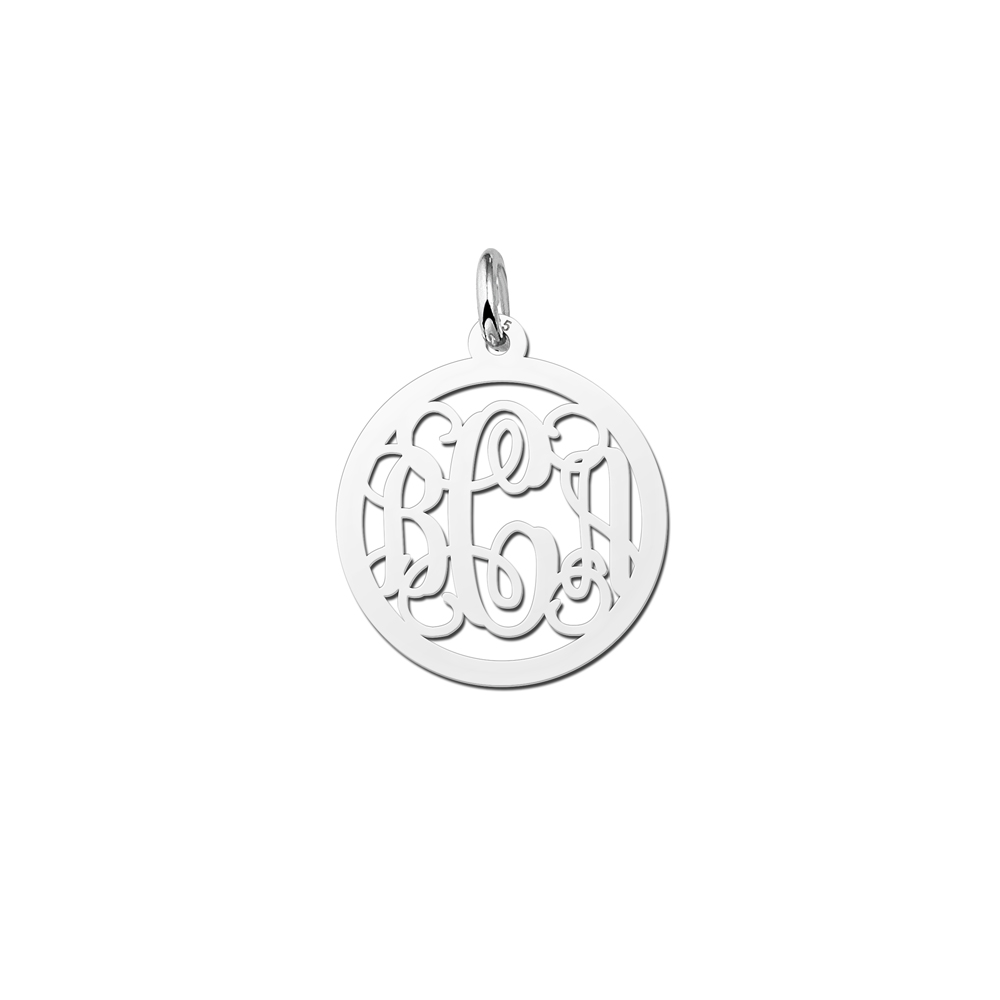 Silver Monogram Necklace, Small