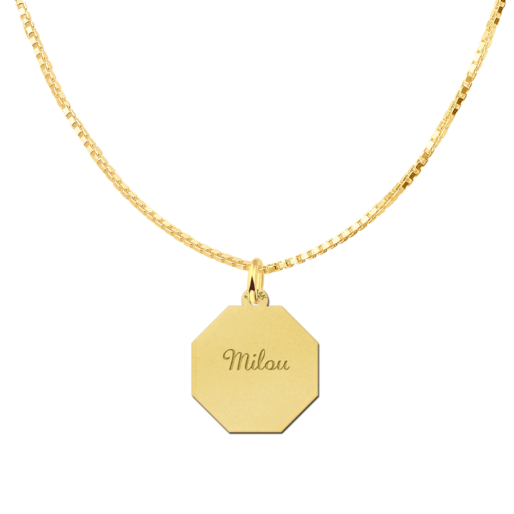 Solid Gold Necklace with Name