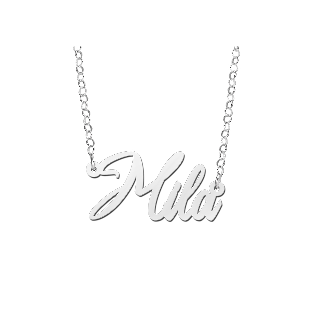 Silver name necklace model Mila