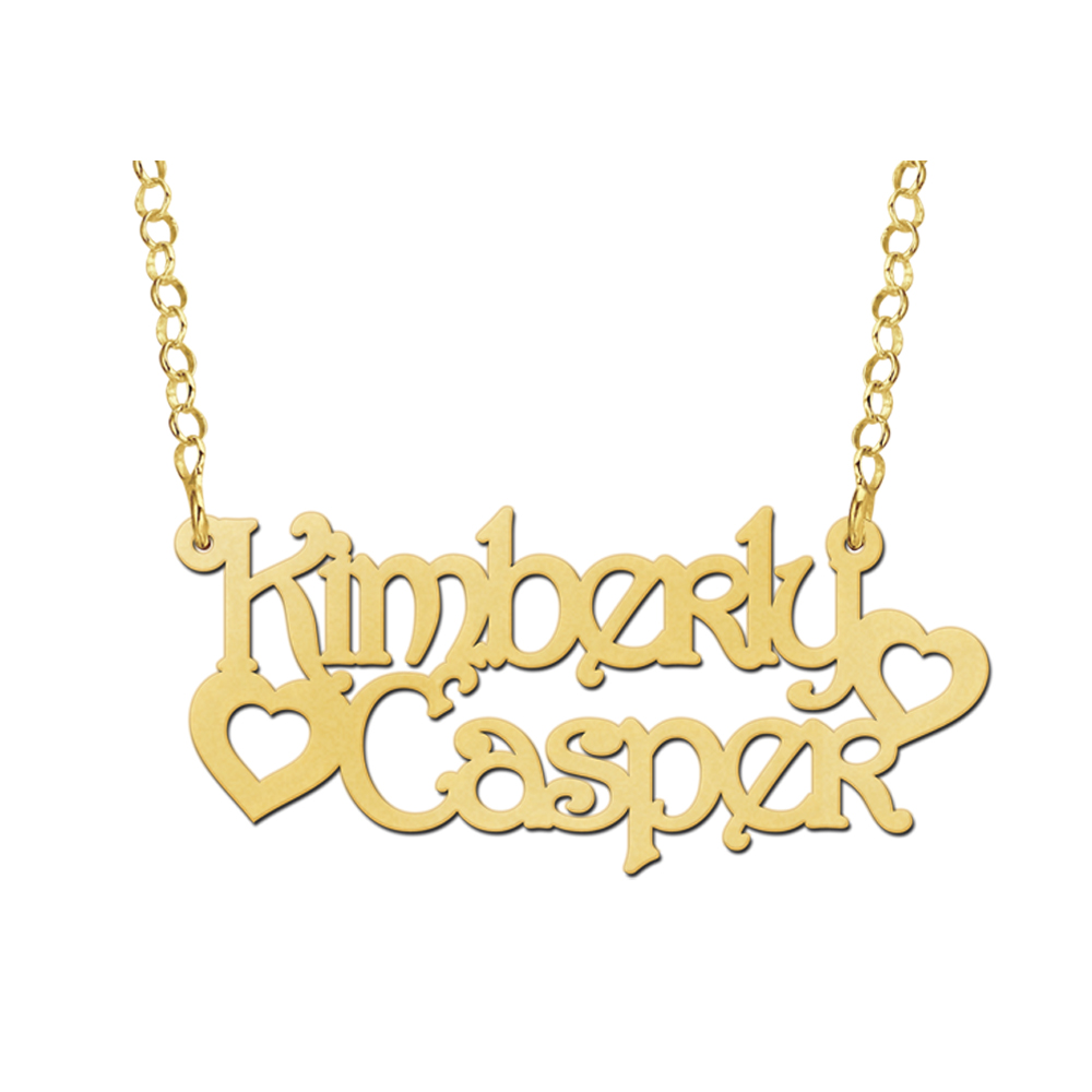 Gold name necklace, model Kimberly-Casper