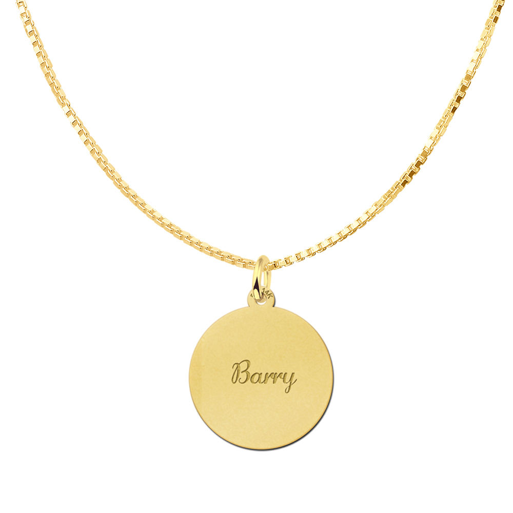 Golden pendant round