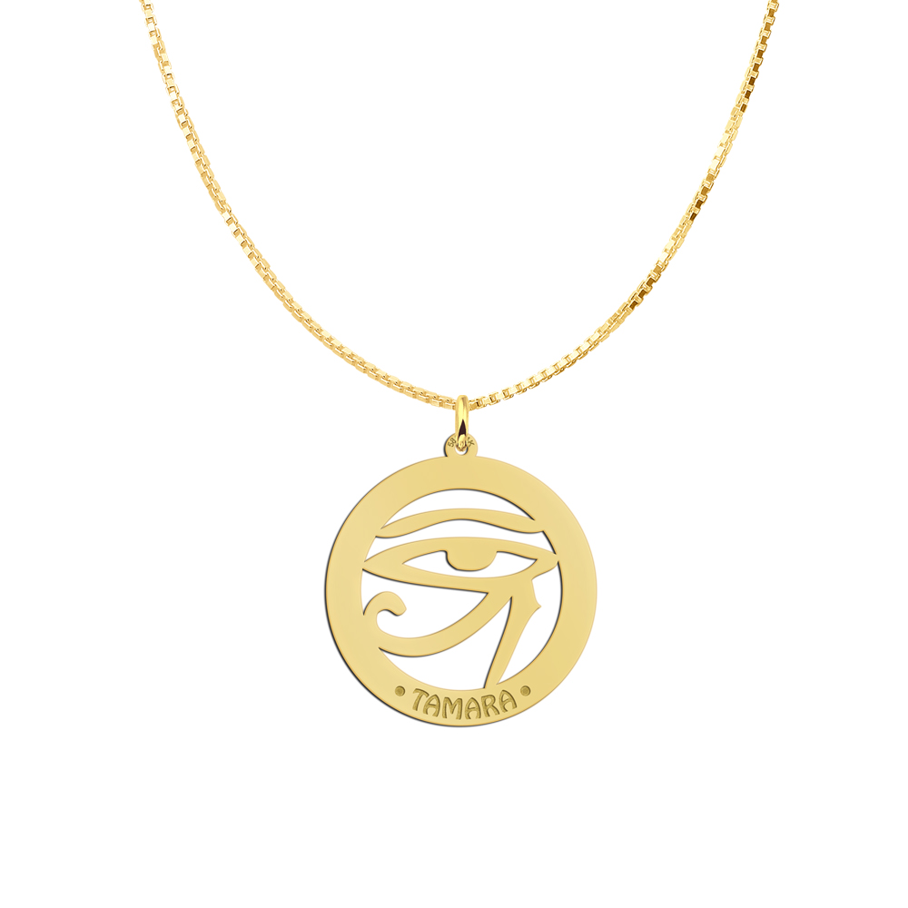 Golden namependant Horus