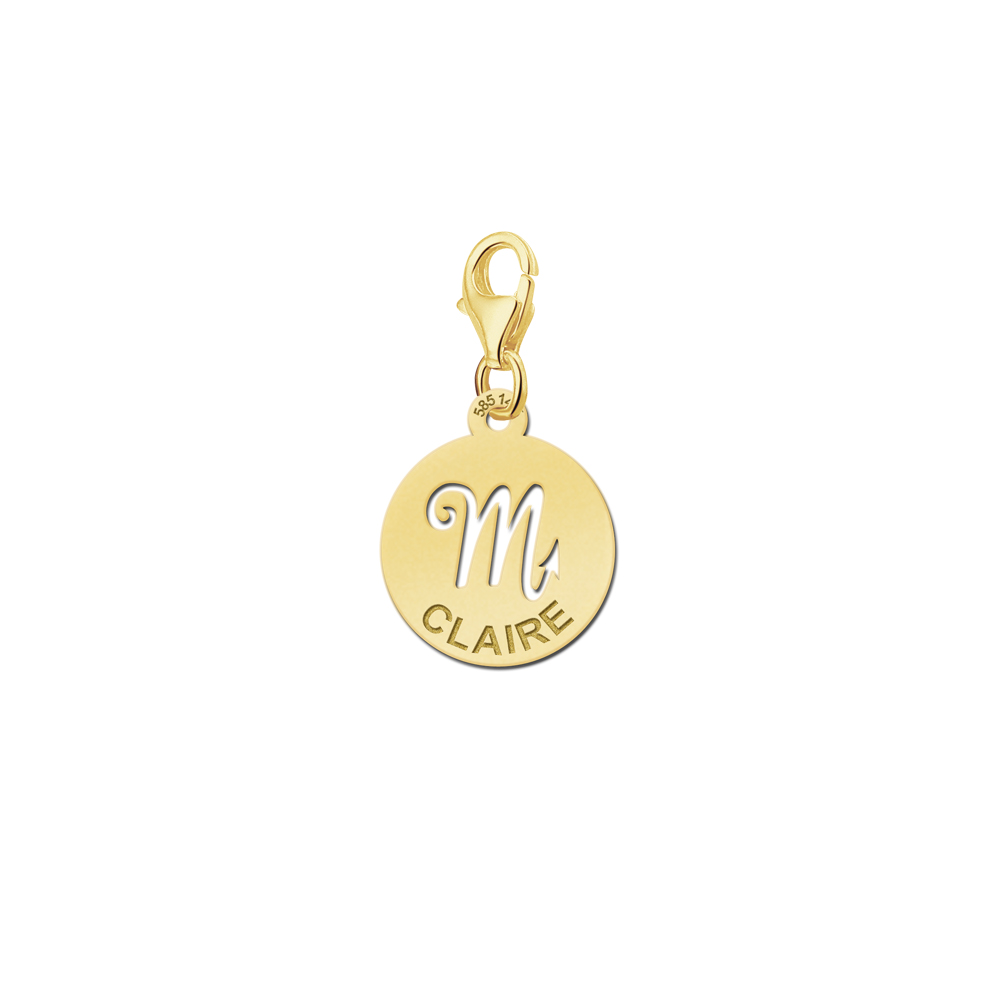 Gold Zodiac Charm, Scorpio