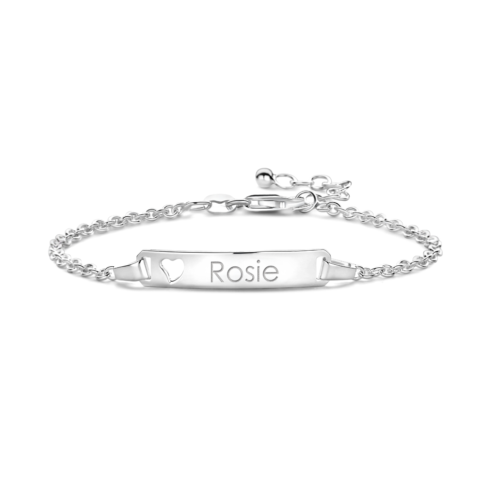 Bracelet silver met gravure