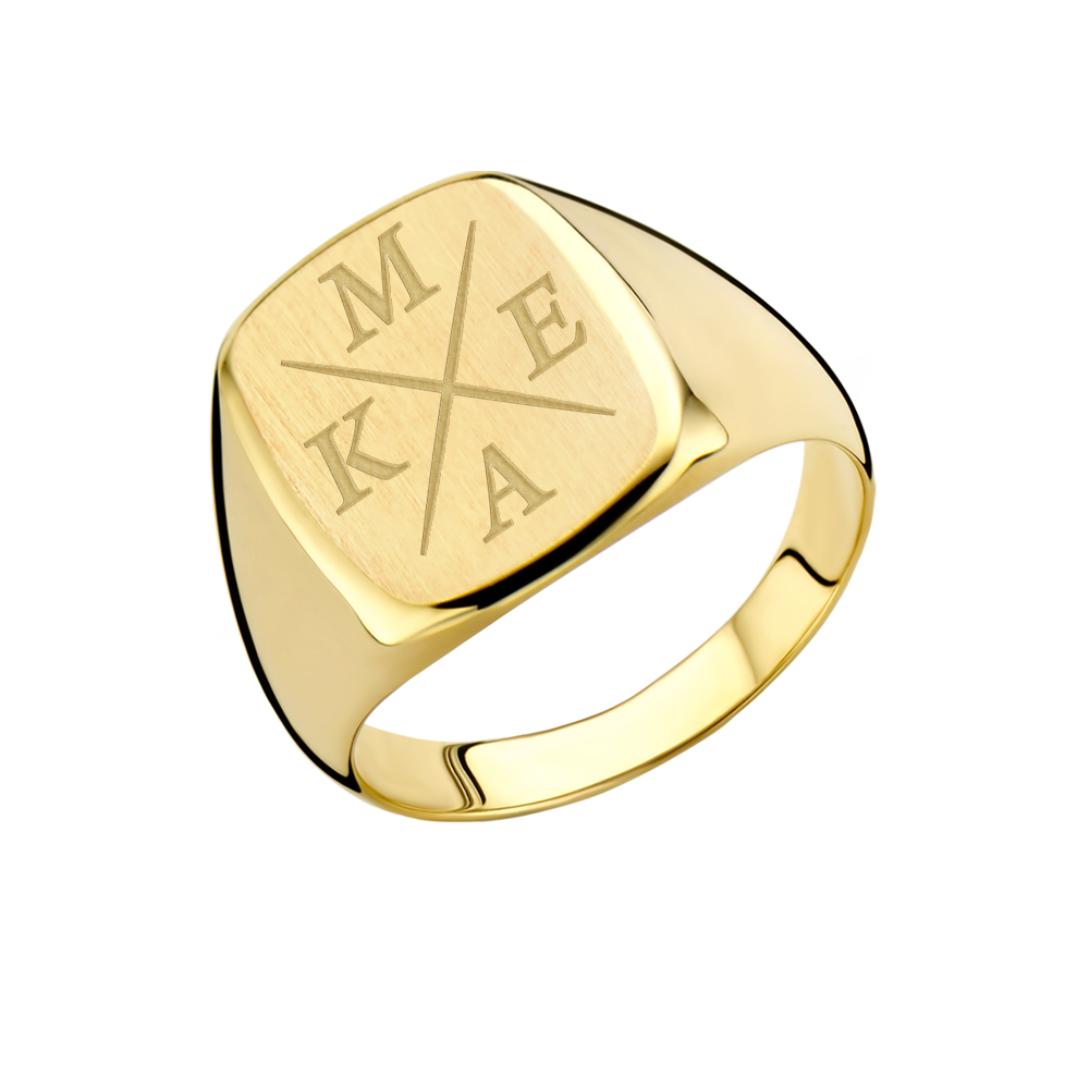 14 carat gold signet ring men