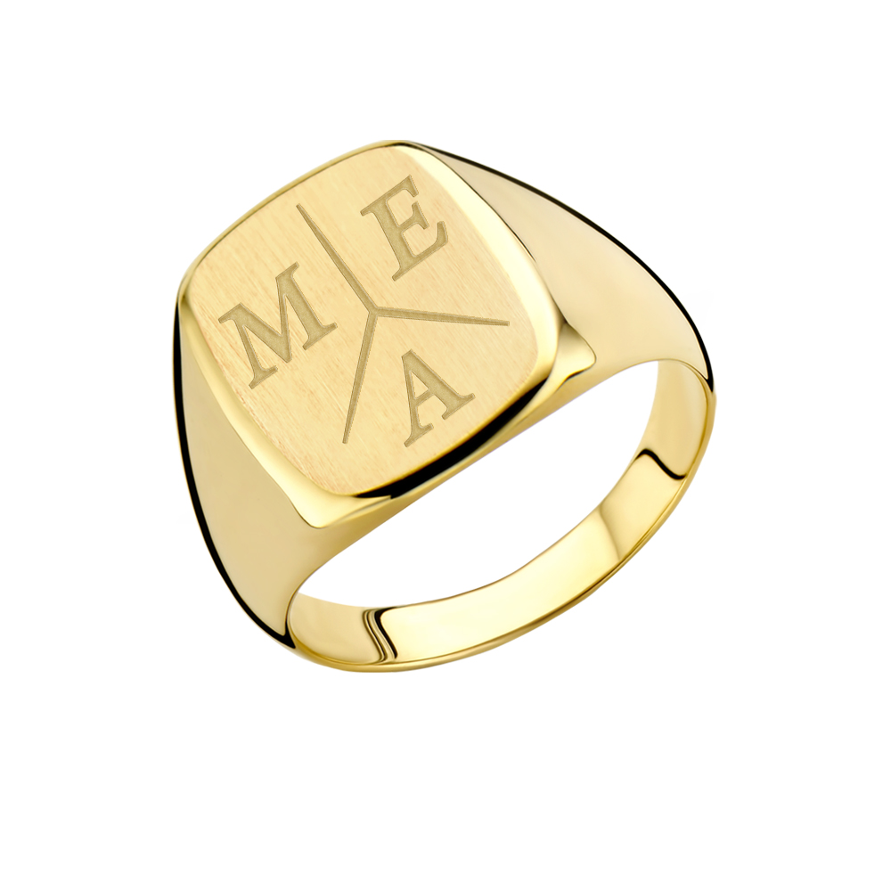 14 carat gold signet ring men