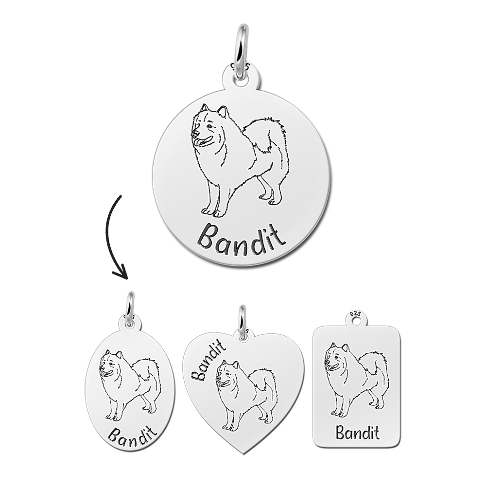 Dog breeds necklace Samoyed