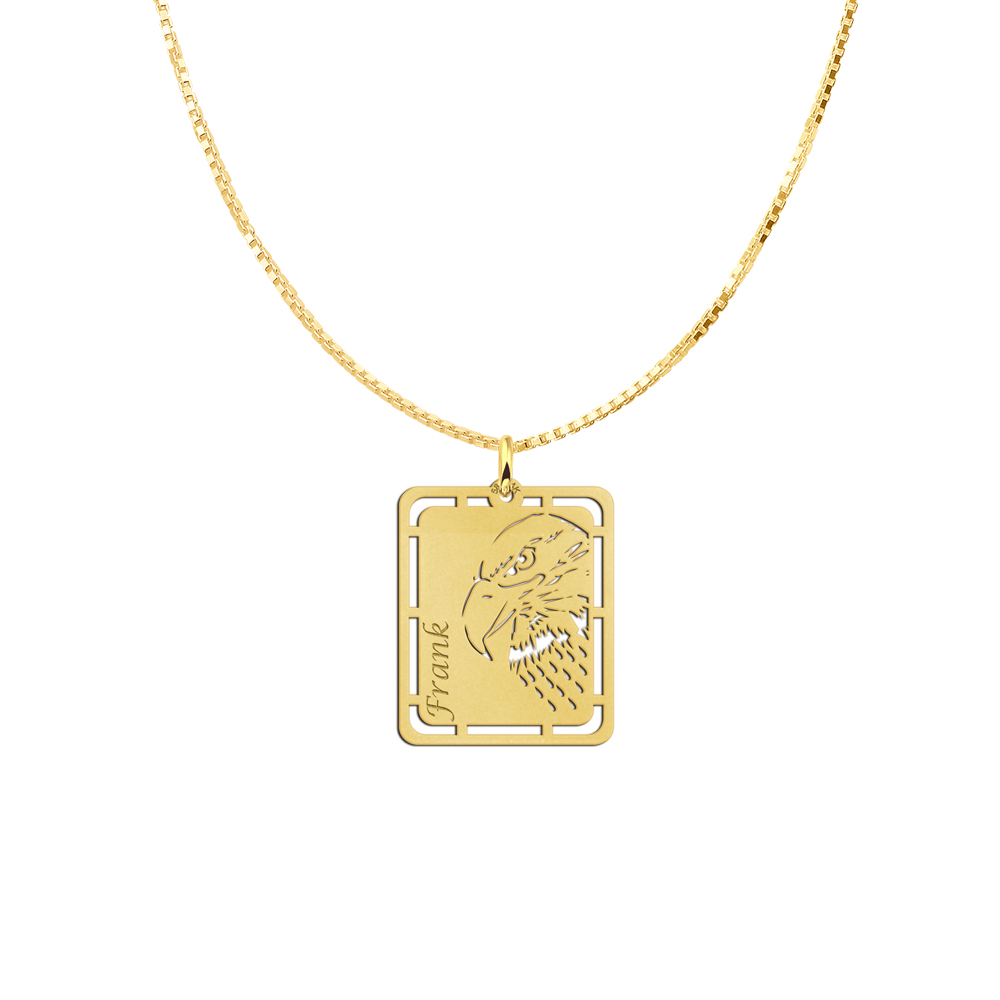 Gold Men's Pendant Eagle