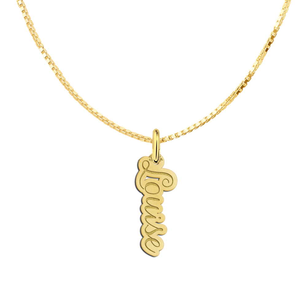 Golden name pendant model 'Louise'