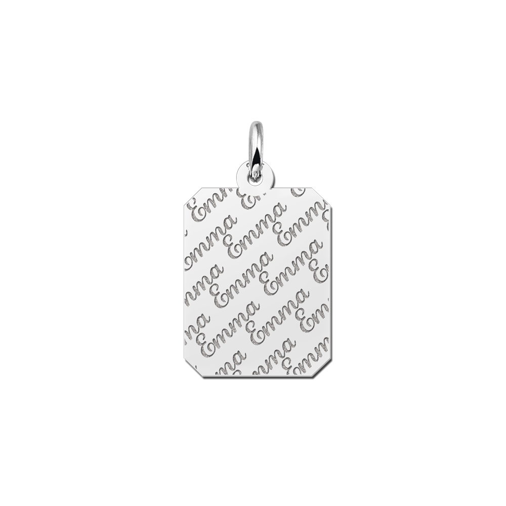 Personalised Silver Necklace Engraved