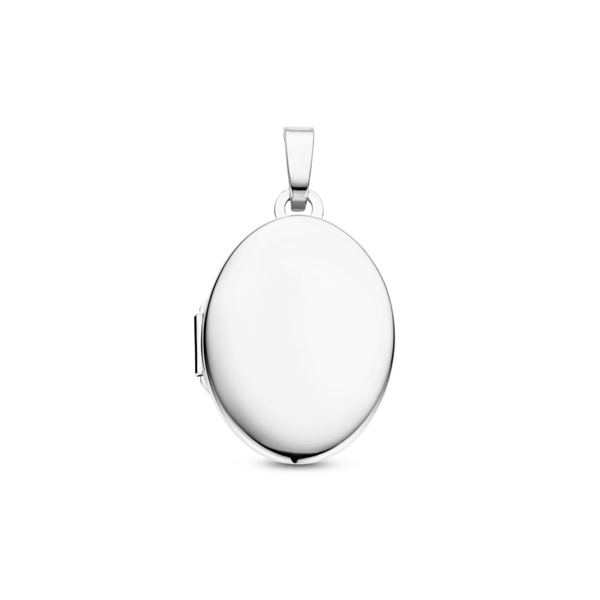 Silver medallion oval with engraving