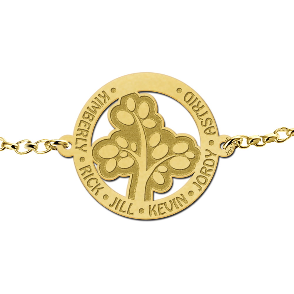Golden tree of life bracelet