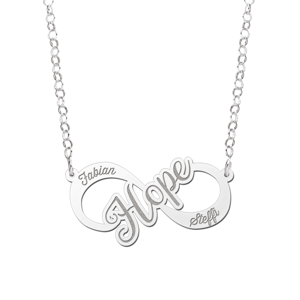 Silver Infinity necklace Hope