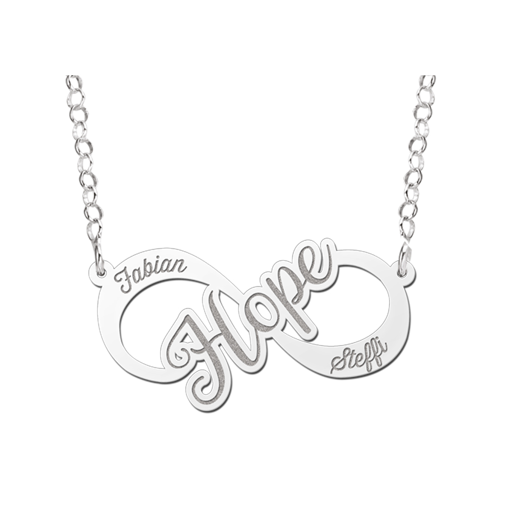 Silver Infinity necklace Hope