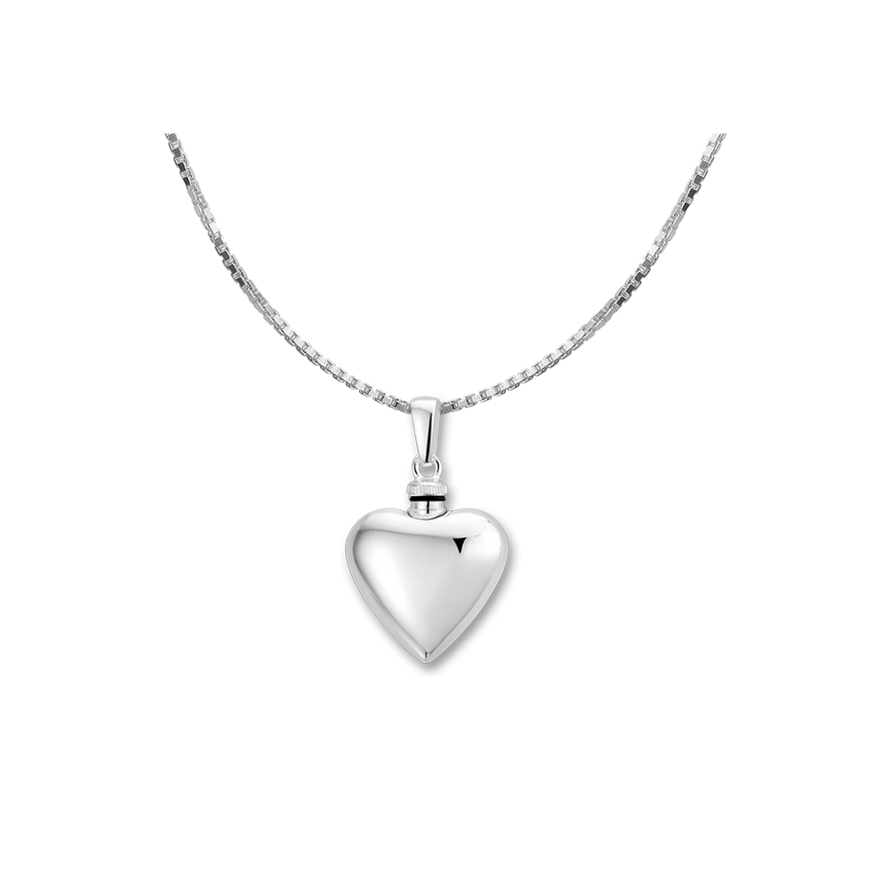 Silver heart-shaped assieraad with engraving - big