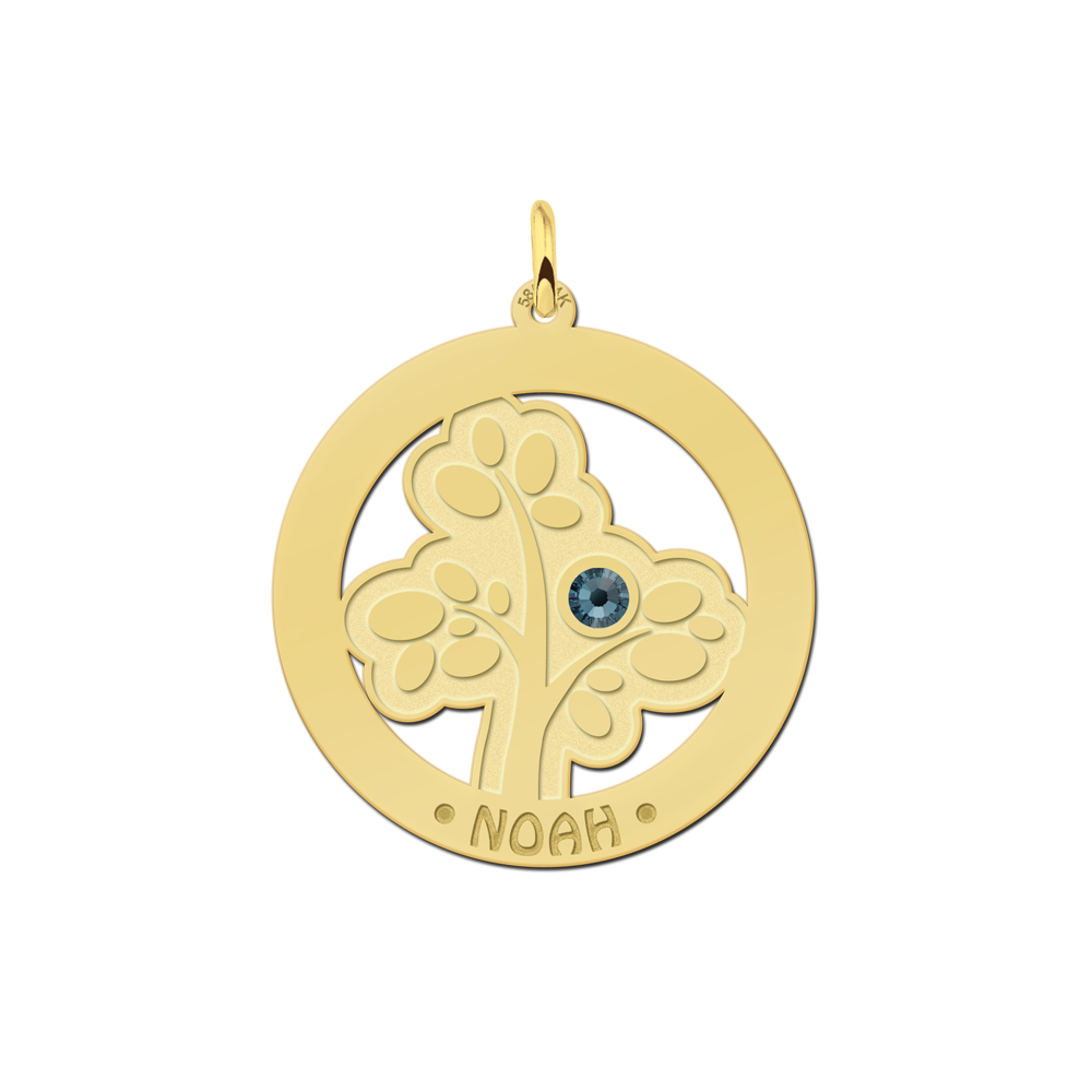 Gold Tree of Life with Birthstone