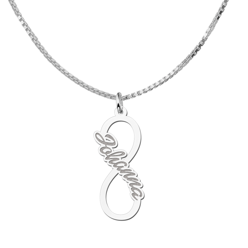 Silver children's infinity pendant