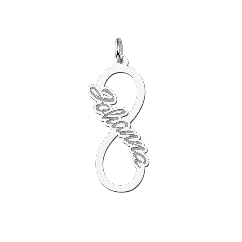 Silver children's infinity pendant