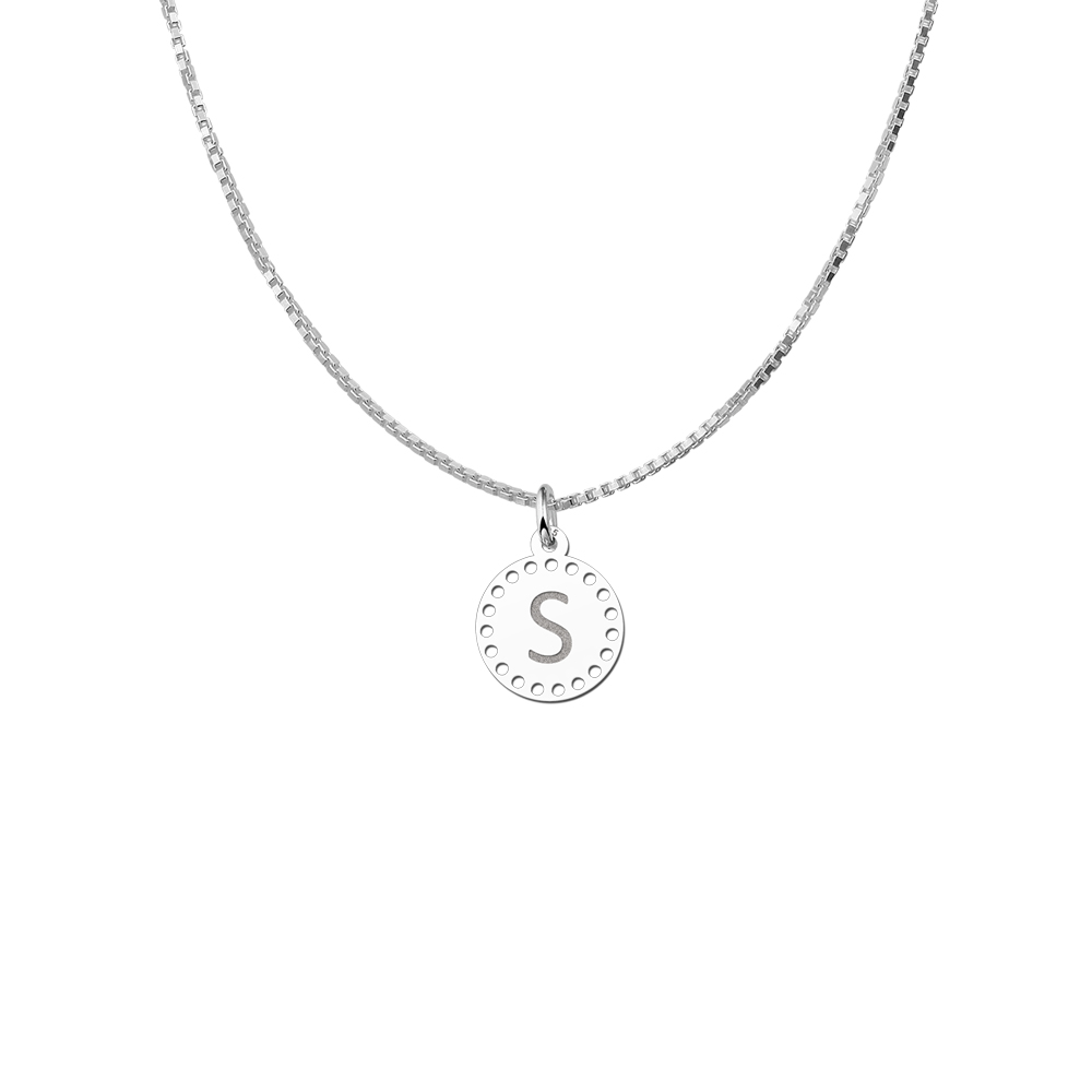 Initial pendant silver
